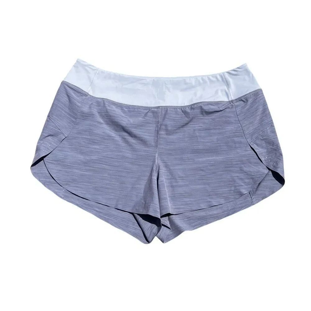 Athleta Lavender Purple Run With it Textured 3.5" Short Size 2X